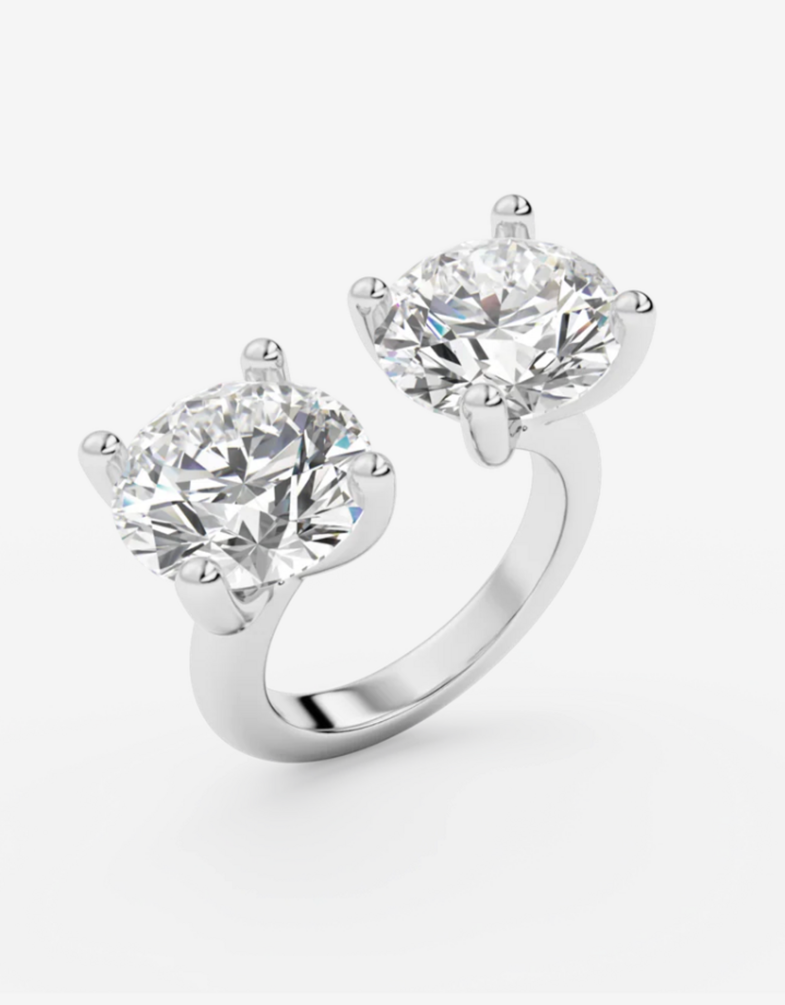 Billion Avenue Double Diamond Ring  - Silver - Billion Avenue