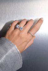 Billion Avenue Double Diamond Ring  - Silver - Billion Avenue
