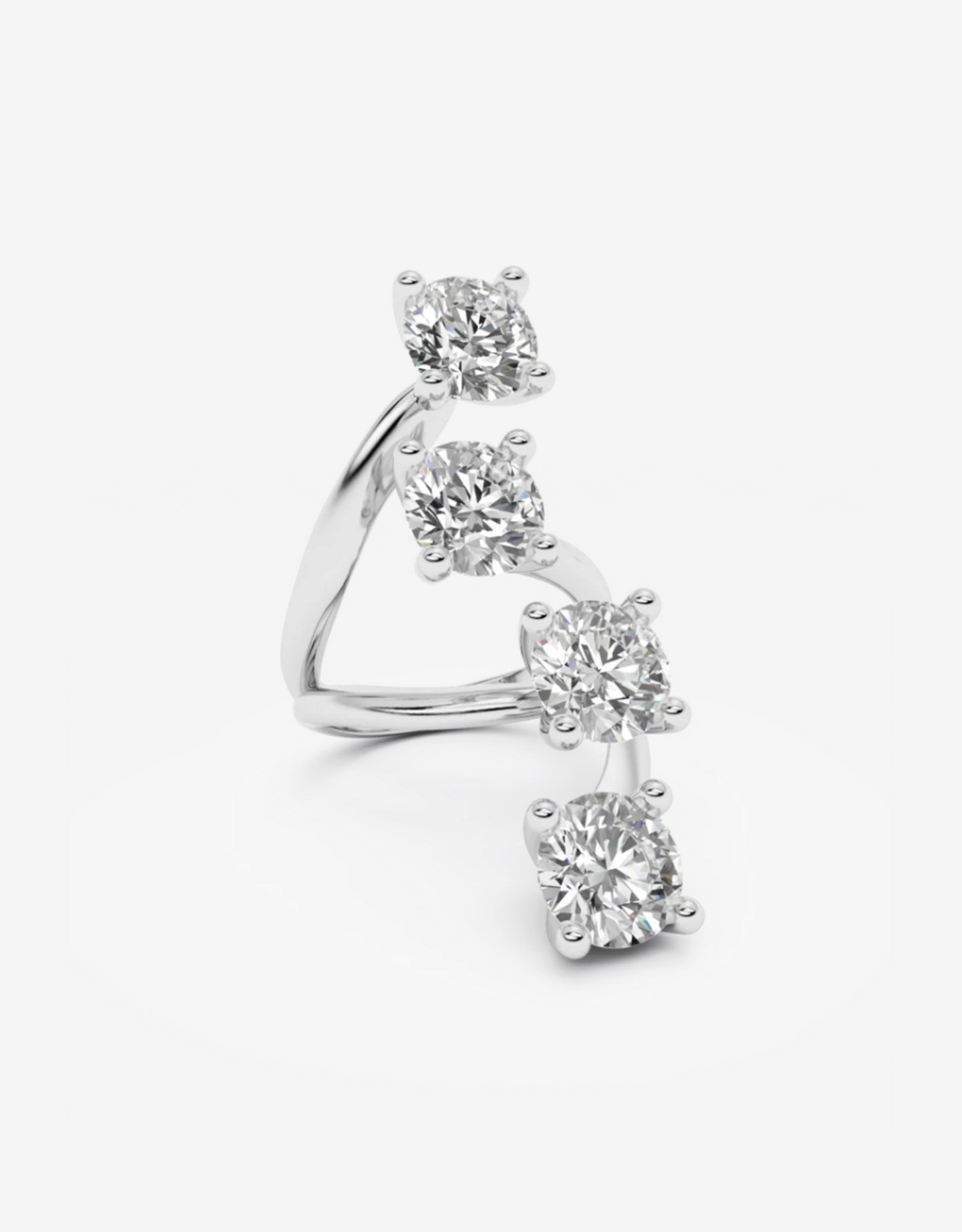 Billion Avenue Quatro Diamond Ring  - Silver - Billion Avenue