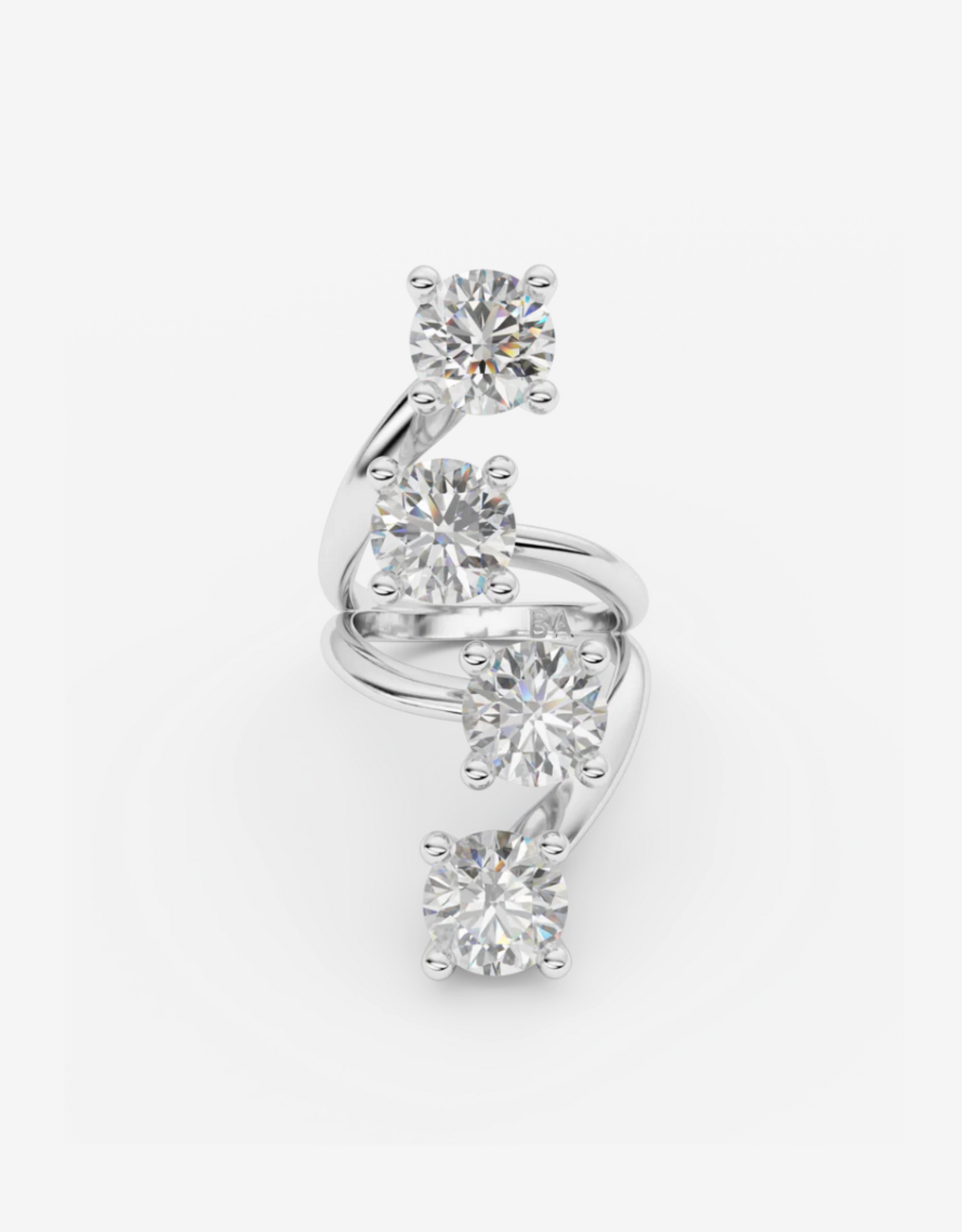 Billion Avenue Quatro Diamond Ring  - Silver - Billion Avenue