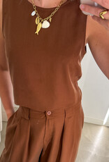 The Golden House - Garc Top 'Anne' - Marron