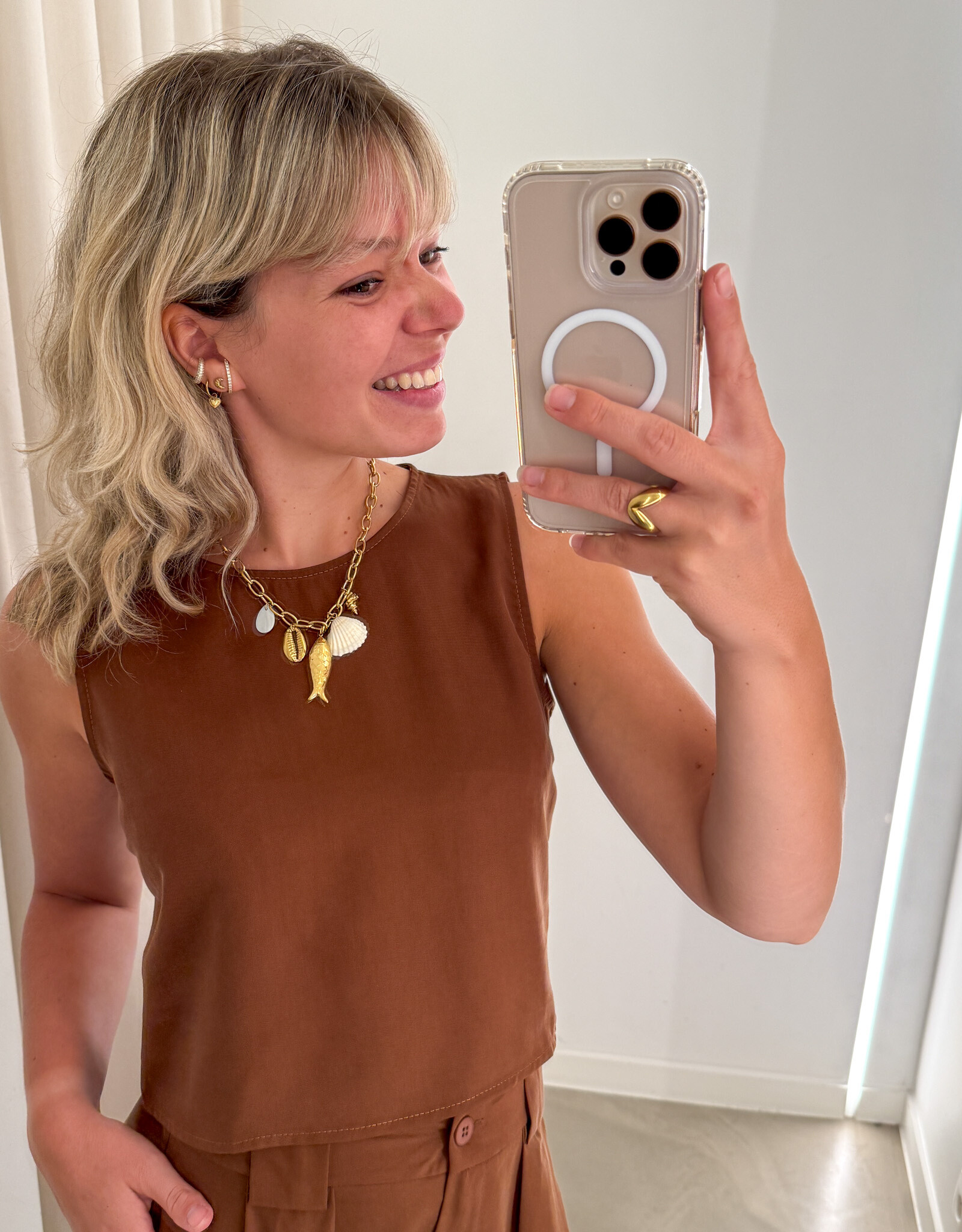 The Golden House - Garc Top 'Anne' - Marron