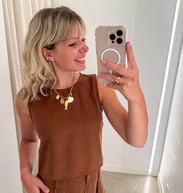 The Golden House - Garc Top 'Anne' - Marron