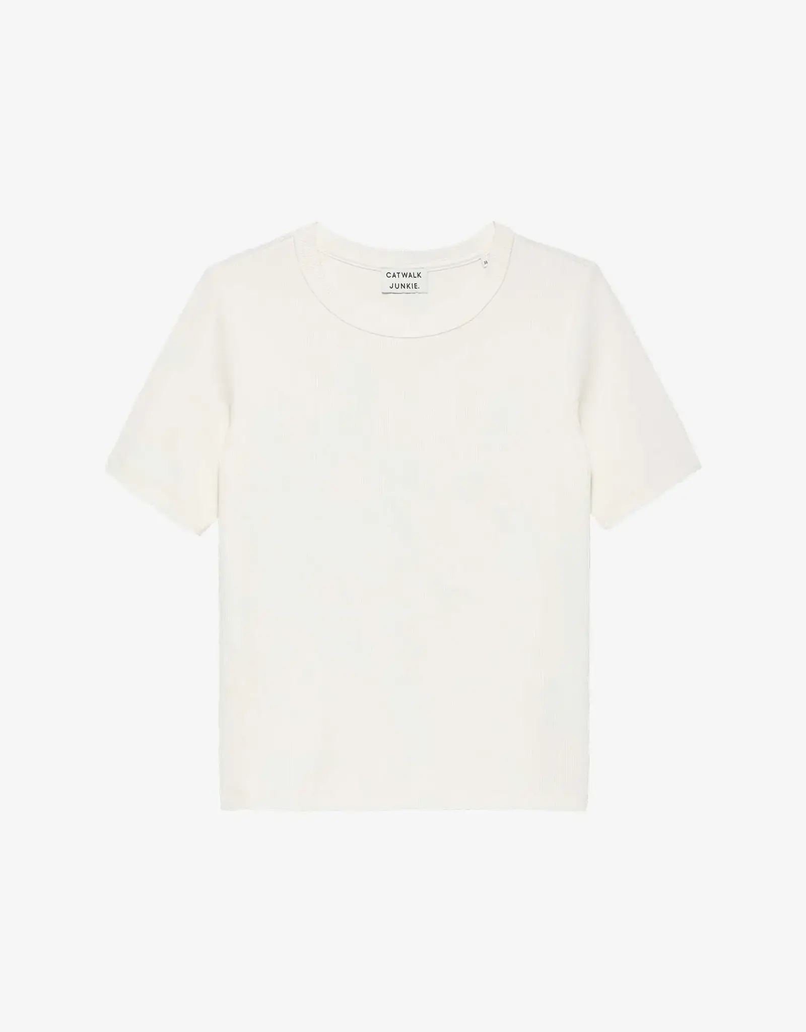 Catwalk Junkie T-Shirt 'Rib' - Off  White - Catwalk Junkie