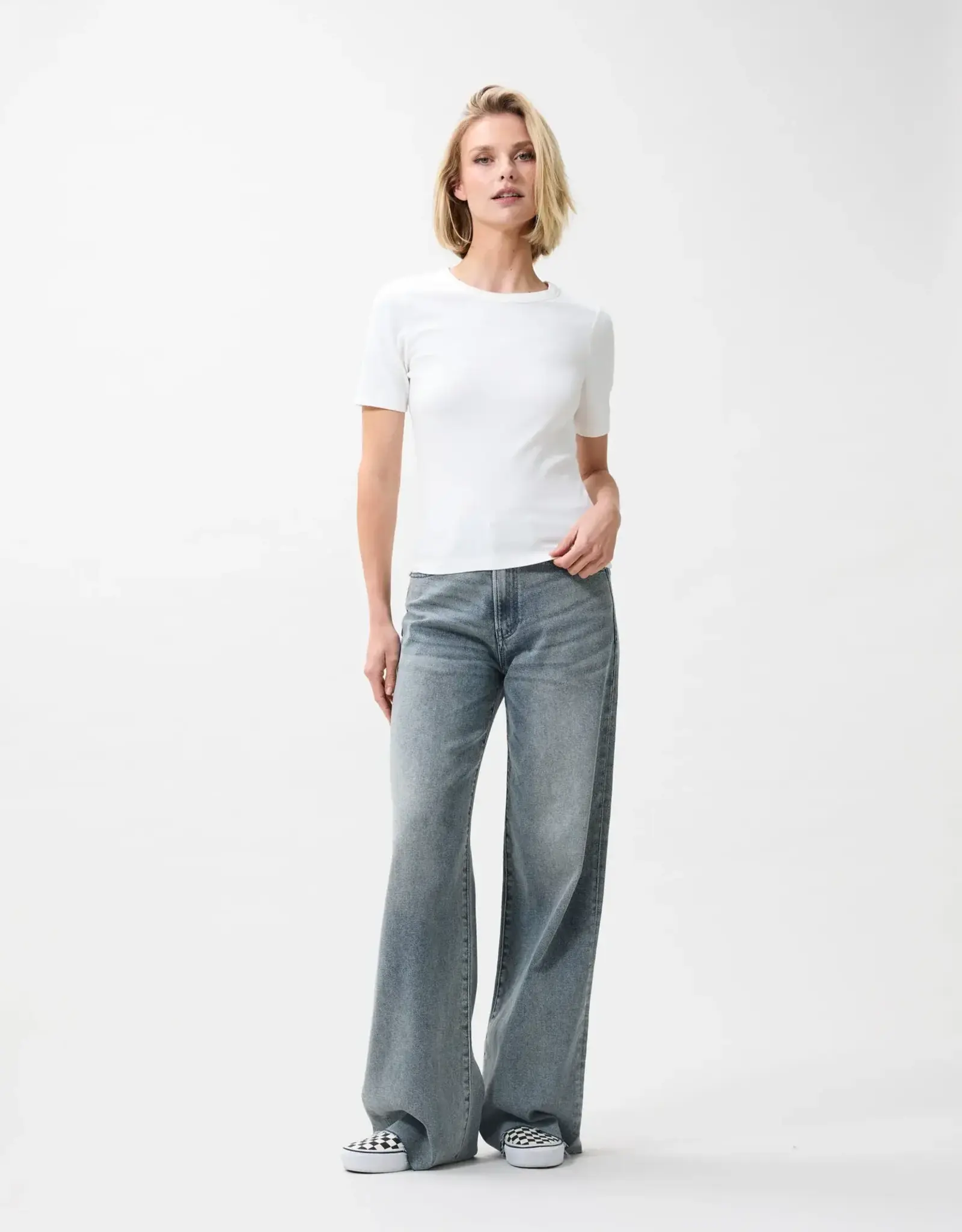 Catwalk Junkie T-Shirt 'Rib' - Off  White - Catwalk Junkie