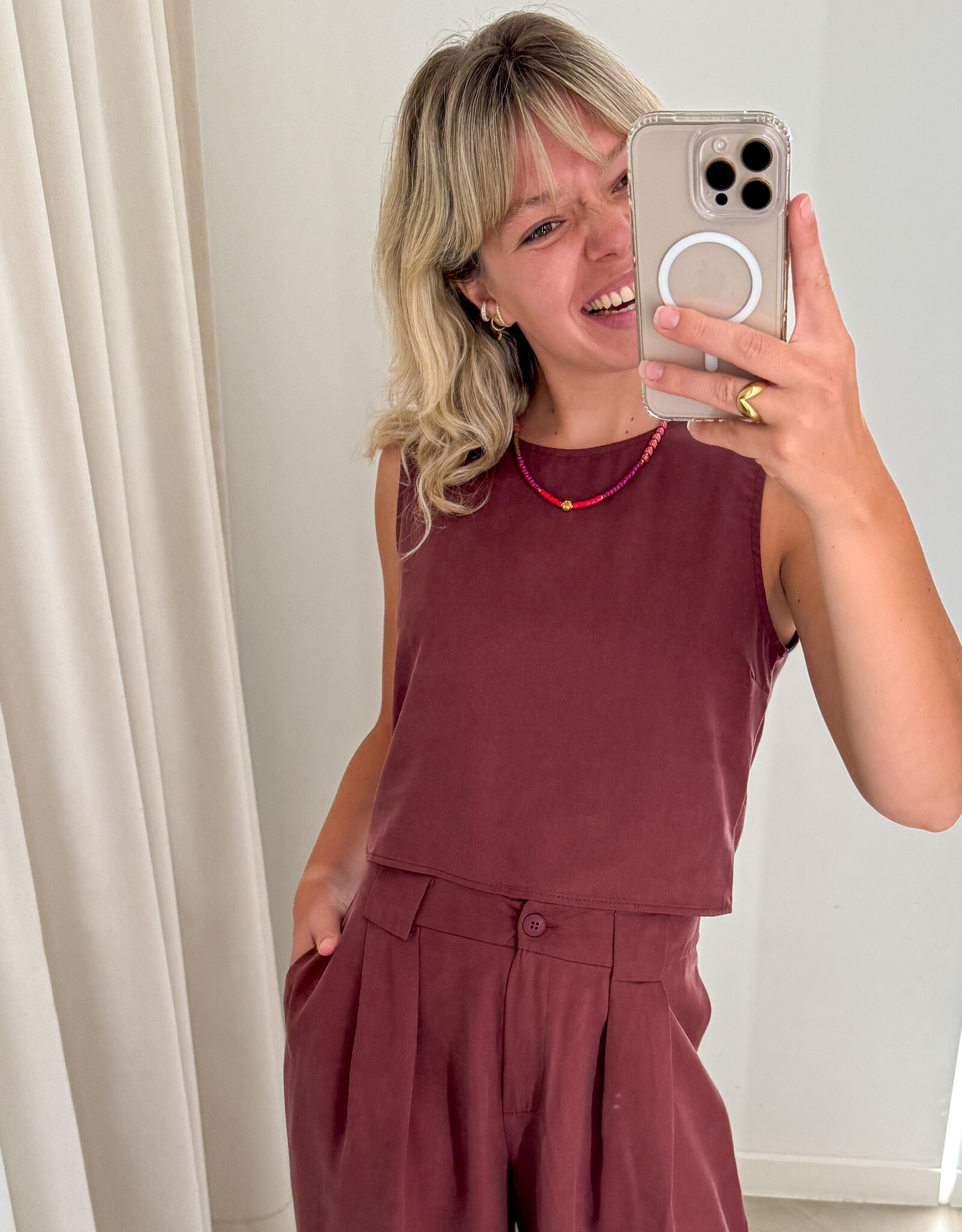 The Golden House - Garc Top 'Anne' - Bordeaux