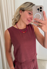 The Golden House - Garc Top 'Anne' - Bordeaux