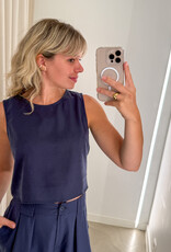 The Golden House - Garc Top 'Anne' - Navy