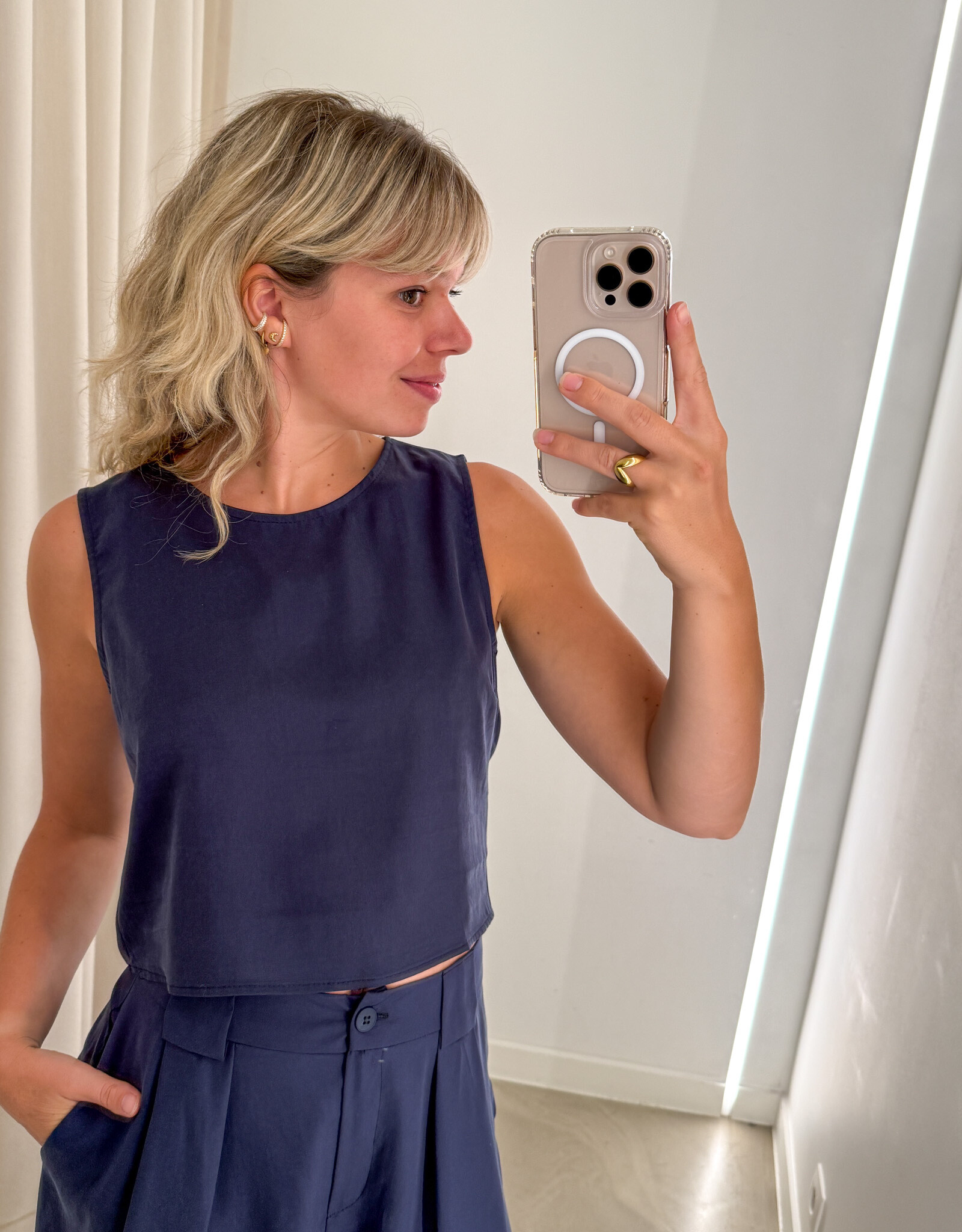 The Golden House - Garc Top 'Anne' - Navy