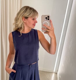 The Golden House - Garc Top 'Anne' - Navy
