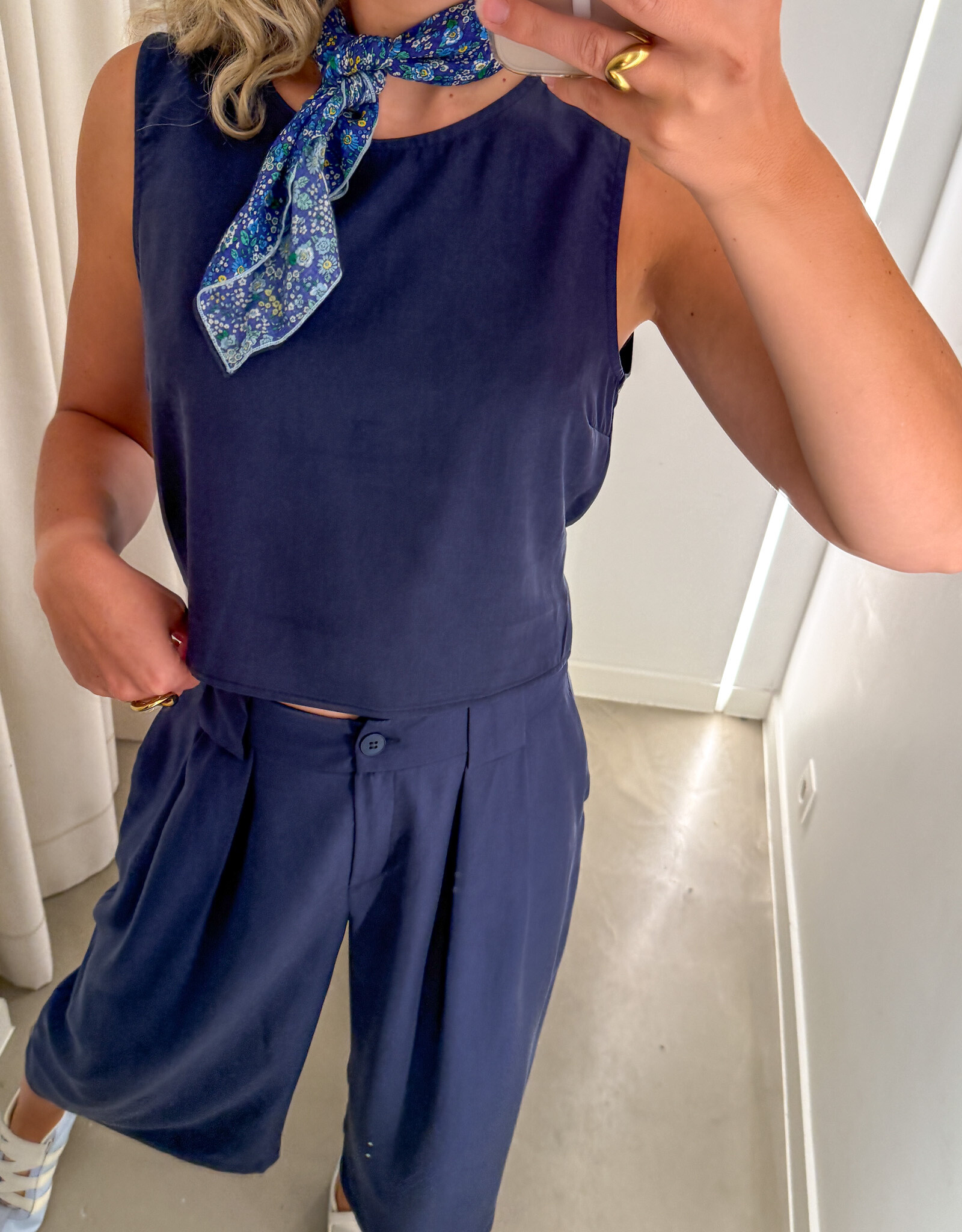 The Golden House - Garc Top 'Anne' - Navy