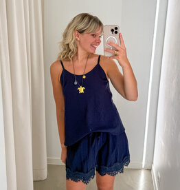 The Golden House - Garc Top 'Alix' - Navy - One Size
