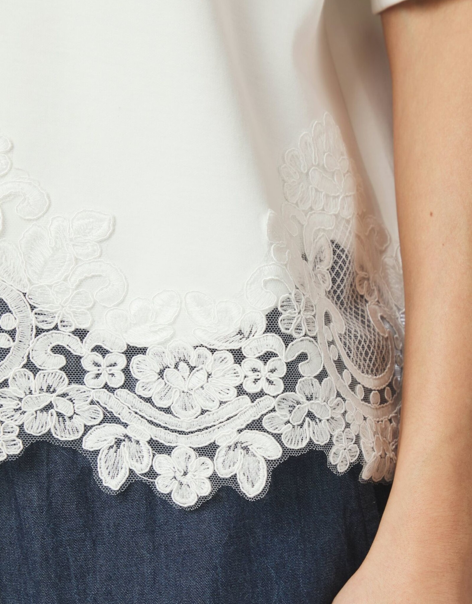T-Shirt Lace 'Iria' - White - Neo Noir