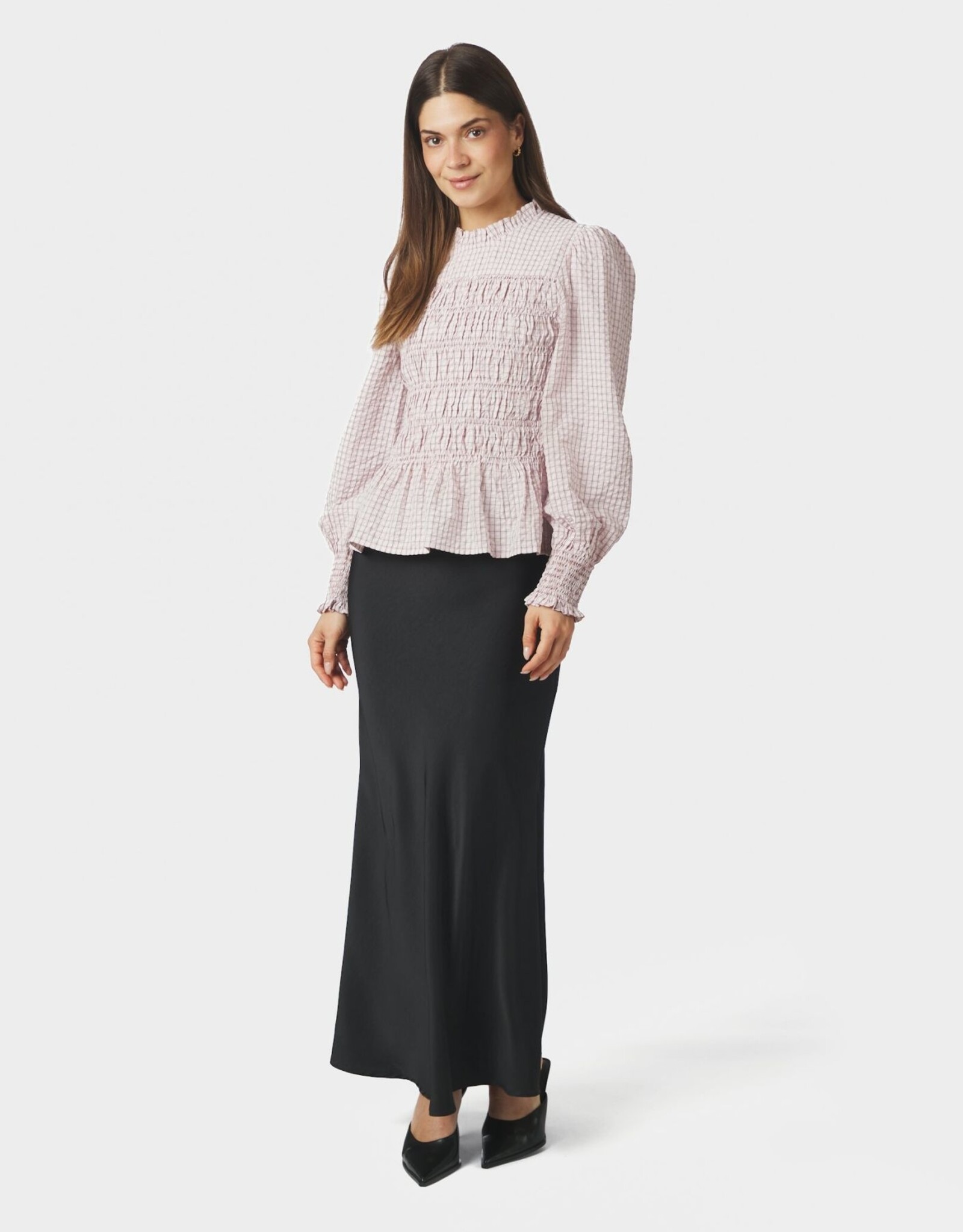 Blouse Mini Check 'Possa' - Light Pink - Neo Noir