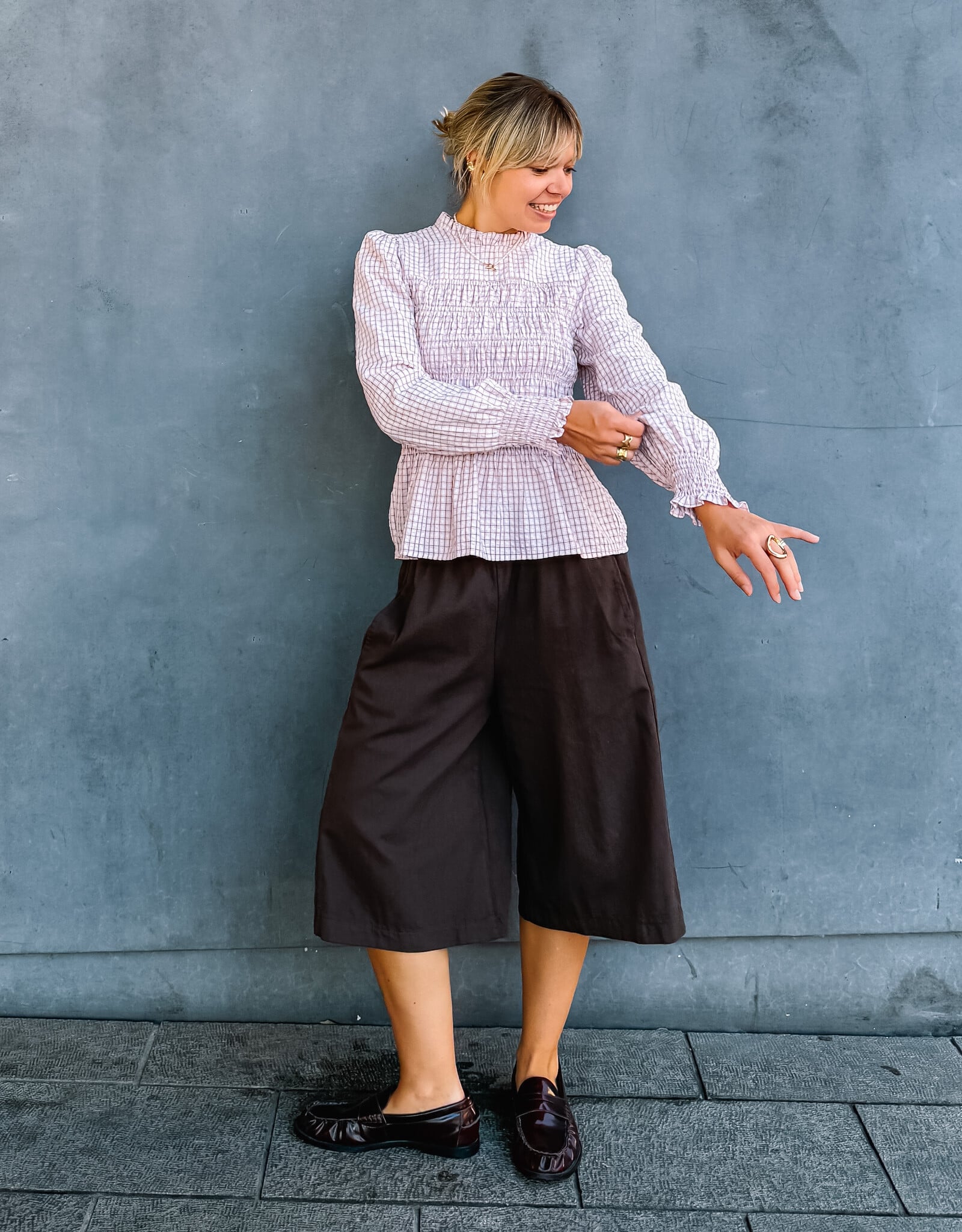 Blouse Mini Check 'Possa' - Light Pink - Neo Noir