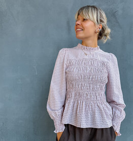 Blouse Mini Check 'Possa' - Light Pink - Neo Noir