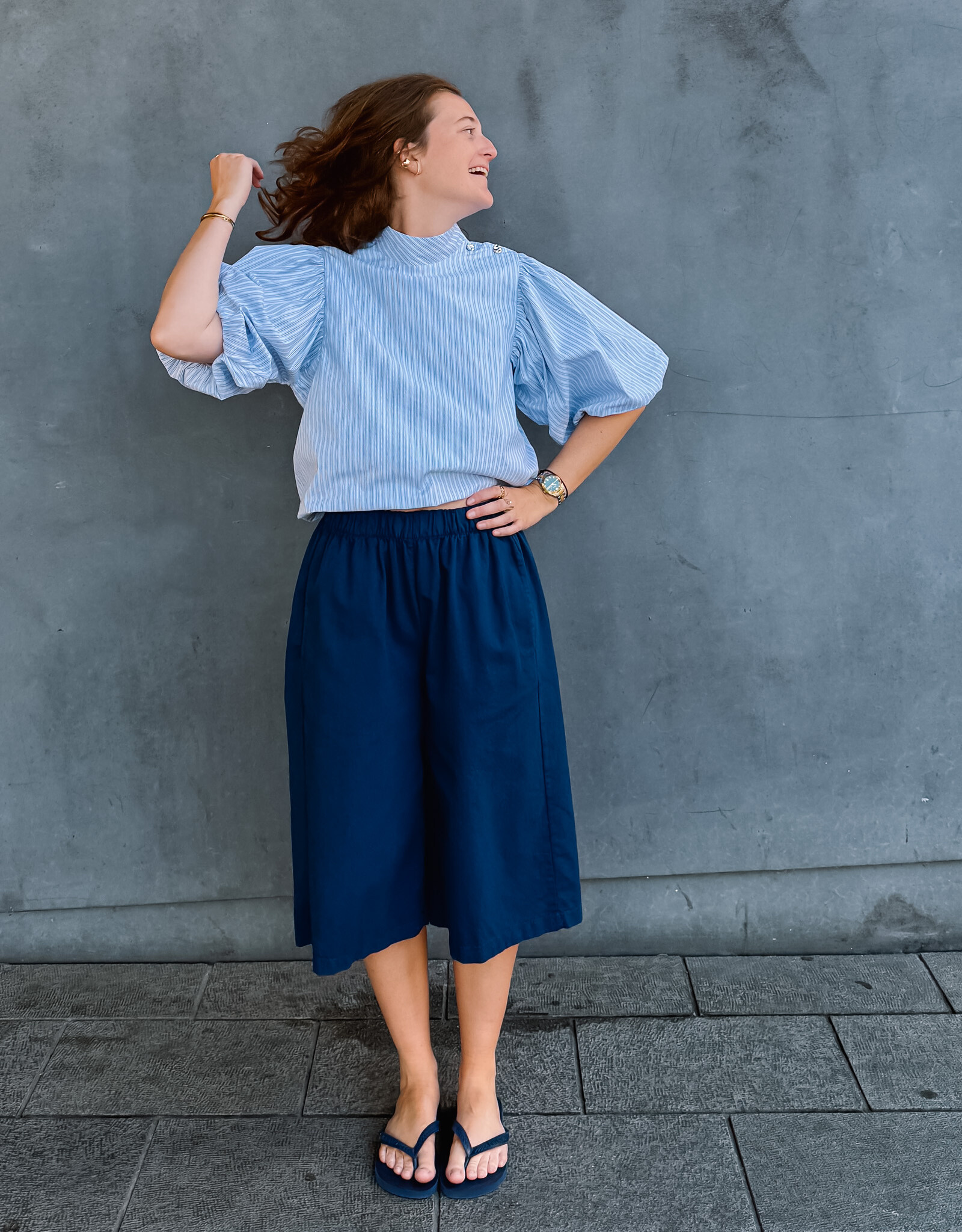 The Golden House Joh Bermuda 'Babette' - Navy - TU