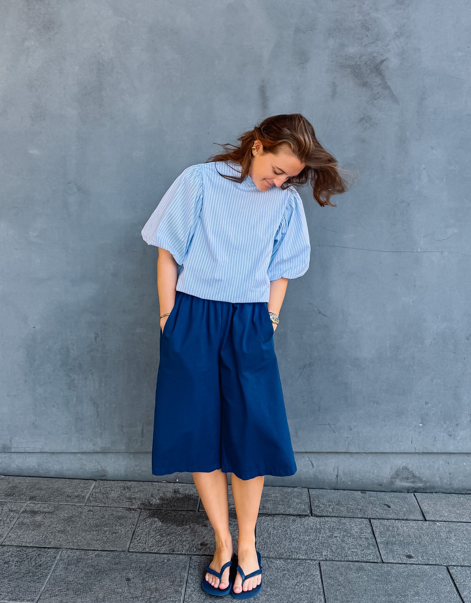The Golden House Joh Bermuda 'Babette' - Navy - TU