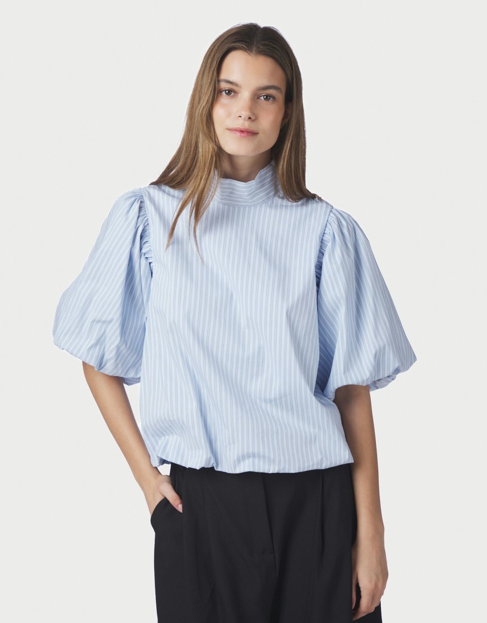 Blouse Stripe 'Parisa' - Light Blue - Neo Noir