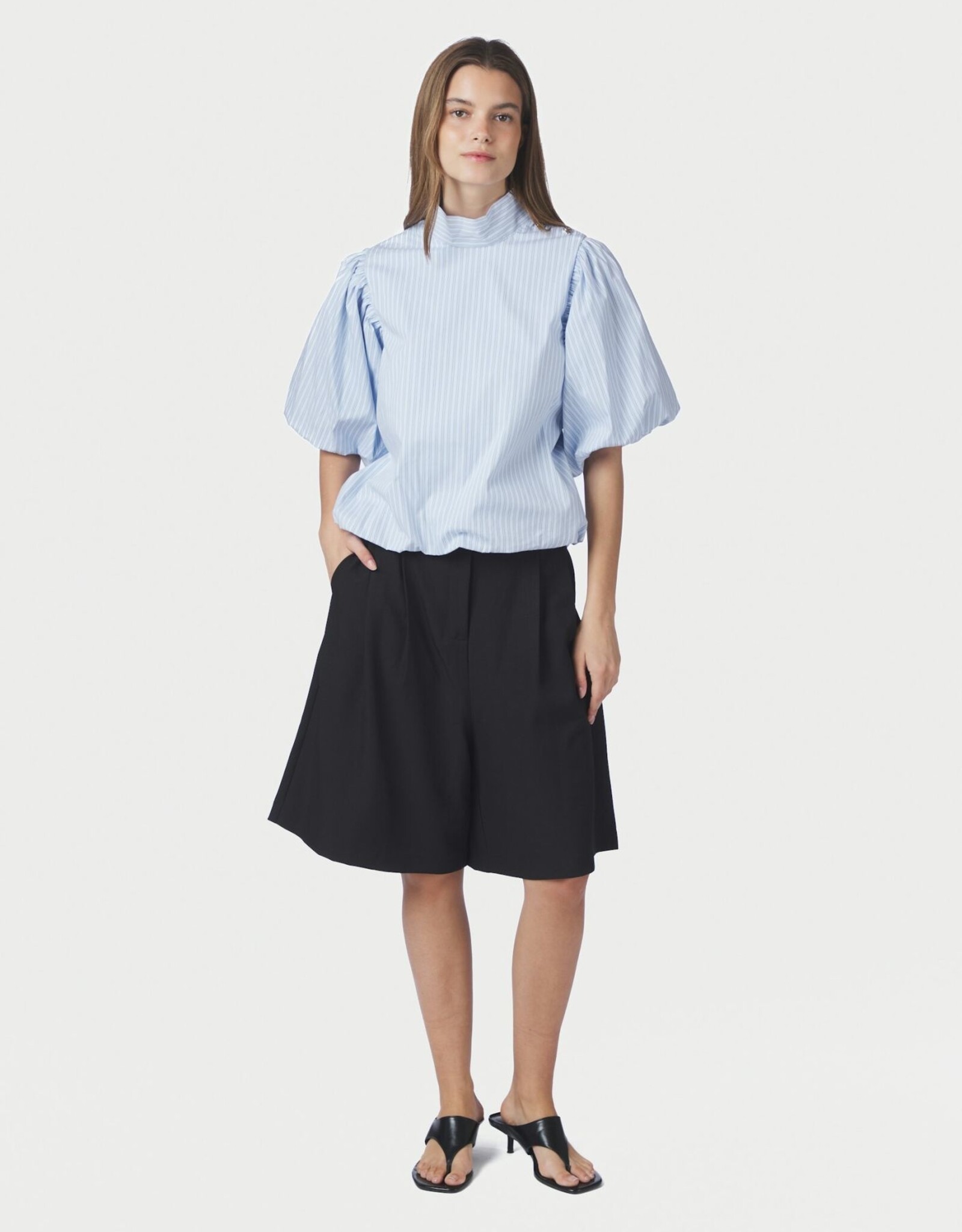 Blouse Stripe 'Parisa' - Light Blue - Neo Noir