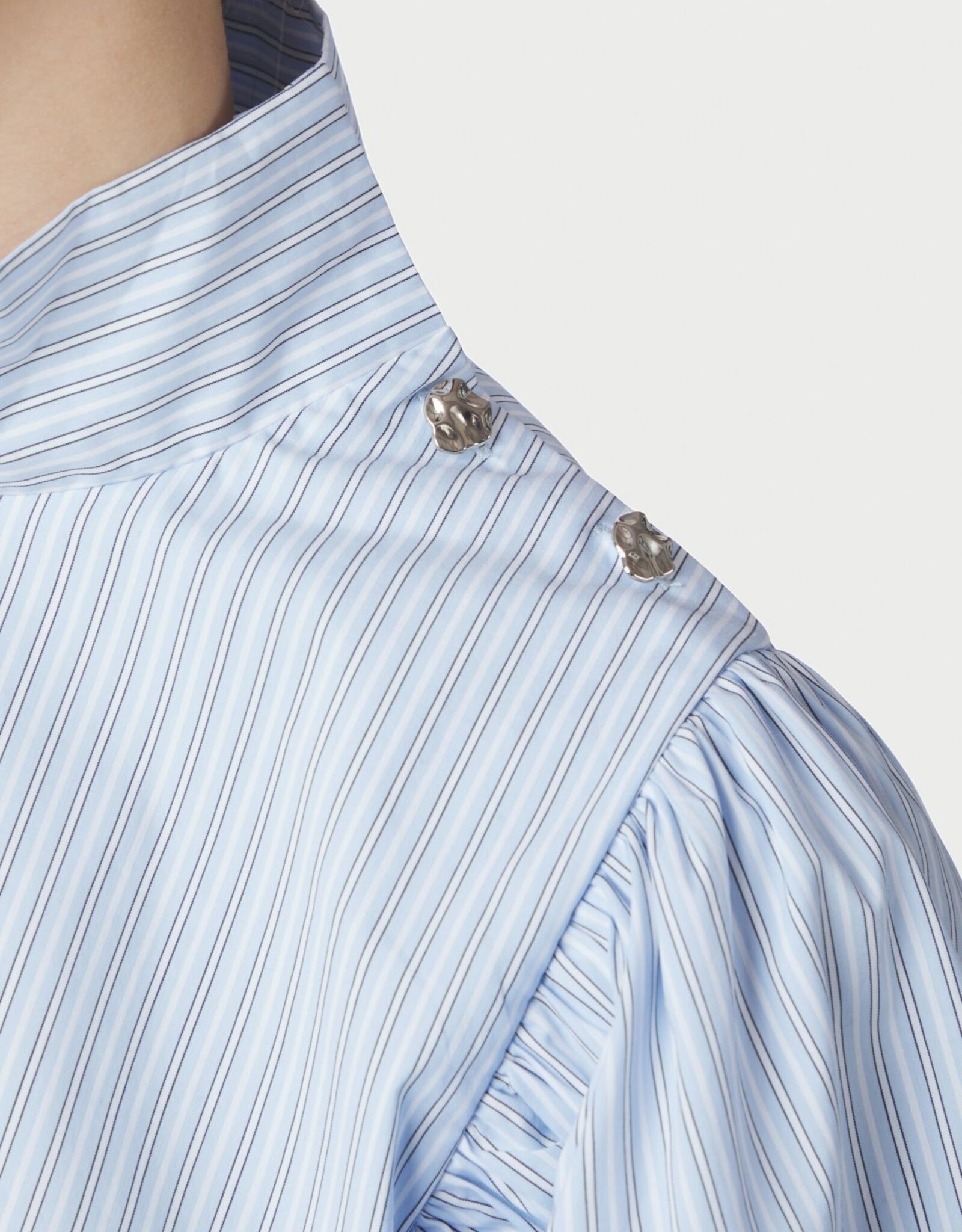 Blouse Stripe 'Parisa' - Light Blue - Neo Noir