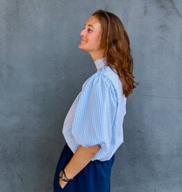 Blouse Stripe 'Parisa' - Light Blue - Neo Noir