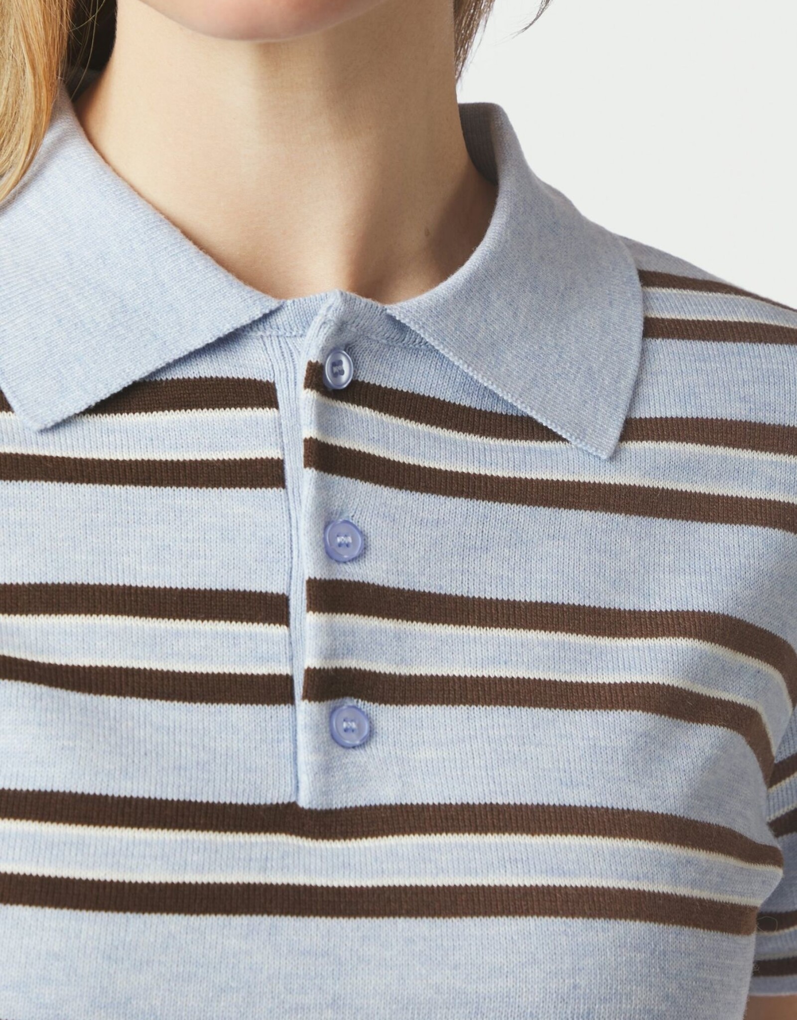Polo Korte Mouw 'Mulann - Light Blue - Neo Noir