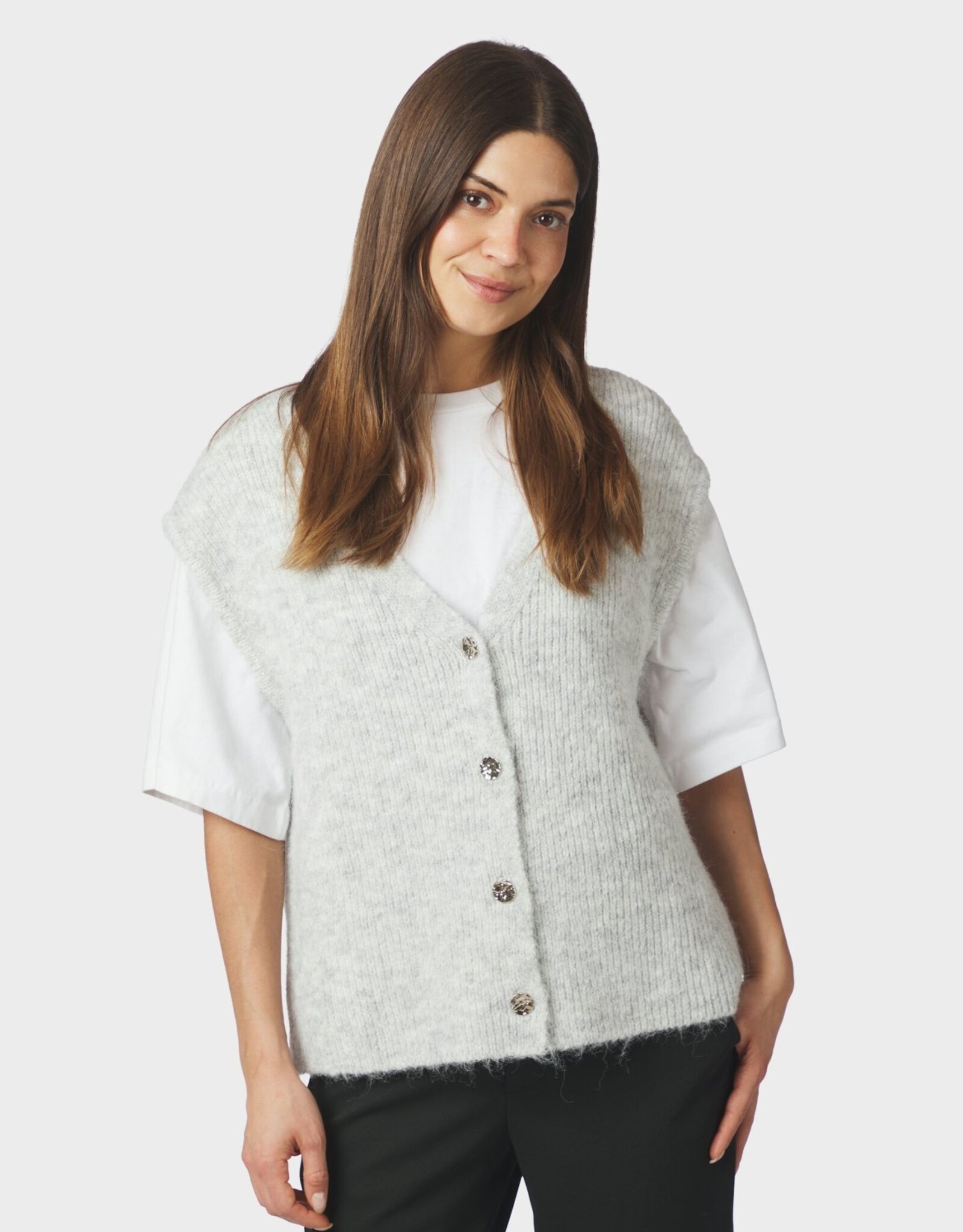 Gilet Zonder Mouw 'Xandra' - Light Grey - Neo Noir