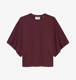 Catwalk Junkie T-Shirt 'Batsleeve' - Merlot - Catwalk Junkie