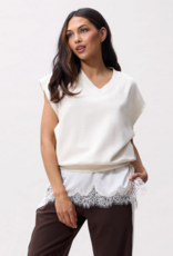 Catwalk Junkie Sleeveless Sweater 'V-Neck' - Cream - Catwalk Junkie