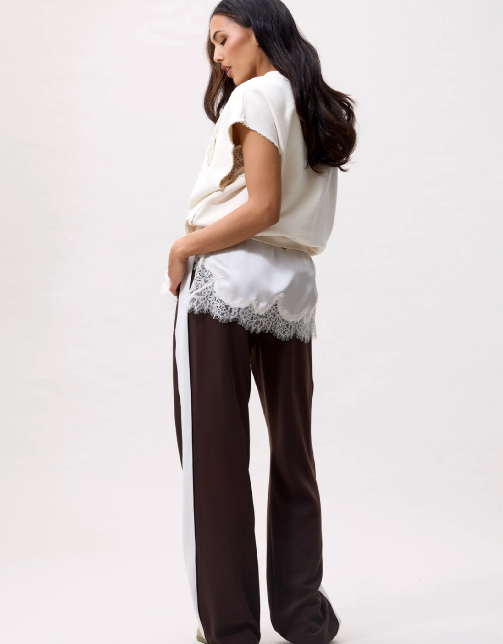 Catwalk Junkie Sleeveless Sweater 'V-Neck' - Cream - Catwalk Junkie
