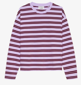 Catwalk Junkie T-Shirt Long Sleeve 'Striped' - Lavender Frost - Catwalk Junkie