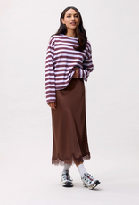 Catwalk Junkie T-Shirt Long Sleeve 'Striped' - Lavender Frost - Catwalk Junkie