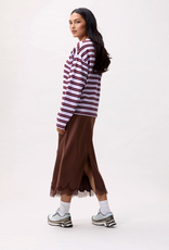 Catwalk Junkie T-Shirt Long Sleeve 'Striped' - Lavender Frost - Catwalk Junkie