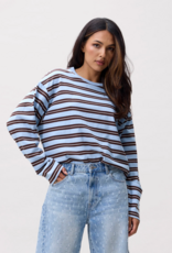 Catwalk Junkie T-Shirt Long Sleeve 'Striped' - Air - Catwalk Junkie