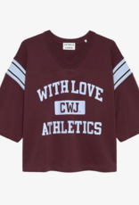 Catwalk Junkie Sweater Short Sleeve 'Sporty Graphic' - Merlot - Catwalk Junkie