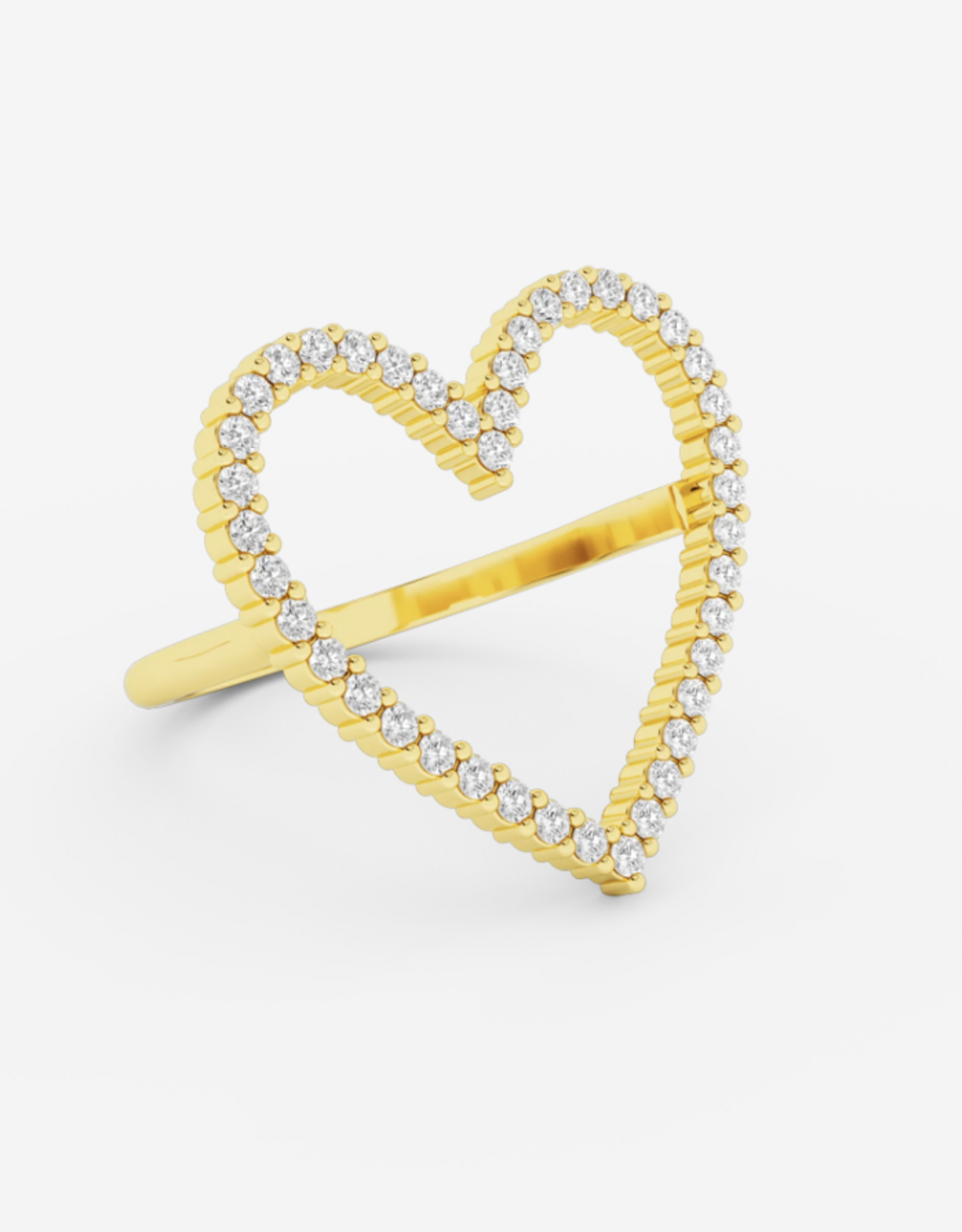 Billion Avenue Ring Diamond Heart - Gold - Billion Avenue 51