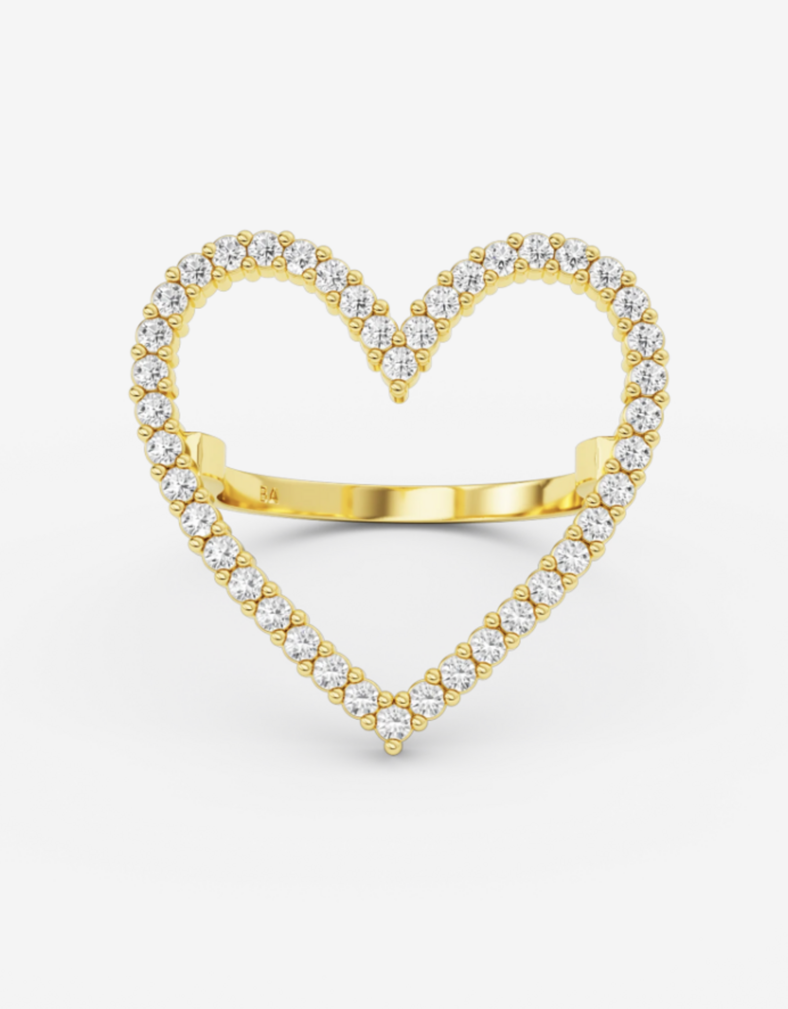 Billion Avenue Ring Diamond Heart - Gold - Billion Avenue 57