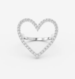 Billion Avenue Ring Diamond Heart - Silver - Billion Avenue 57