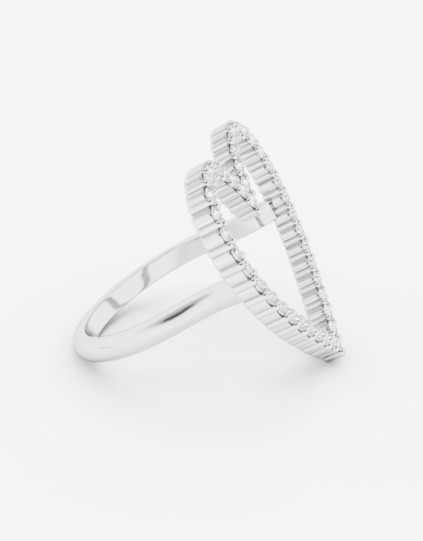Billion Avenue Ring Diamond Heart - Silver - Billion Avenue 57