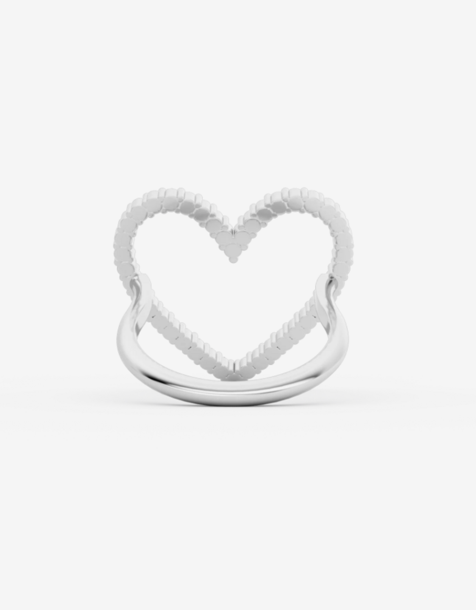 Billion Avenue Ring Diamond Heart - Silver - Billion Avenue 57