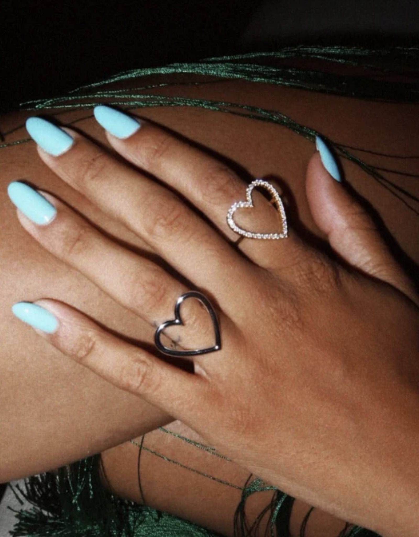 Billion Avenue Ring Diamond Heart - Silver - Billion Avenue 57
