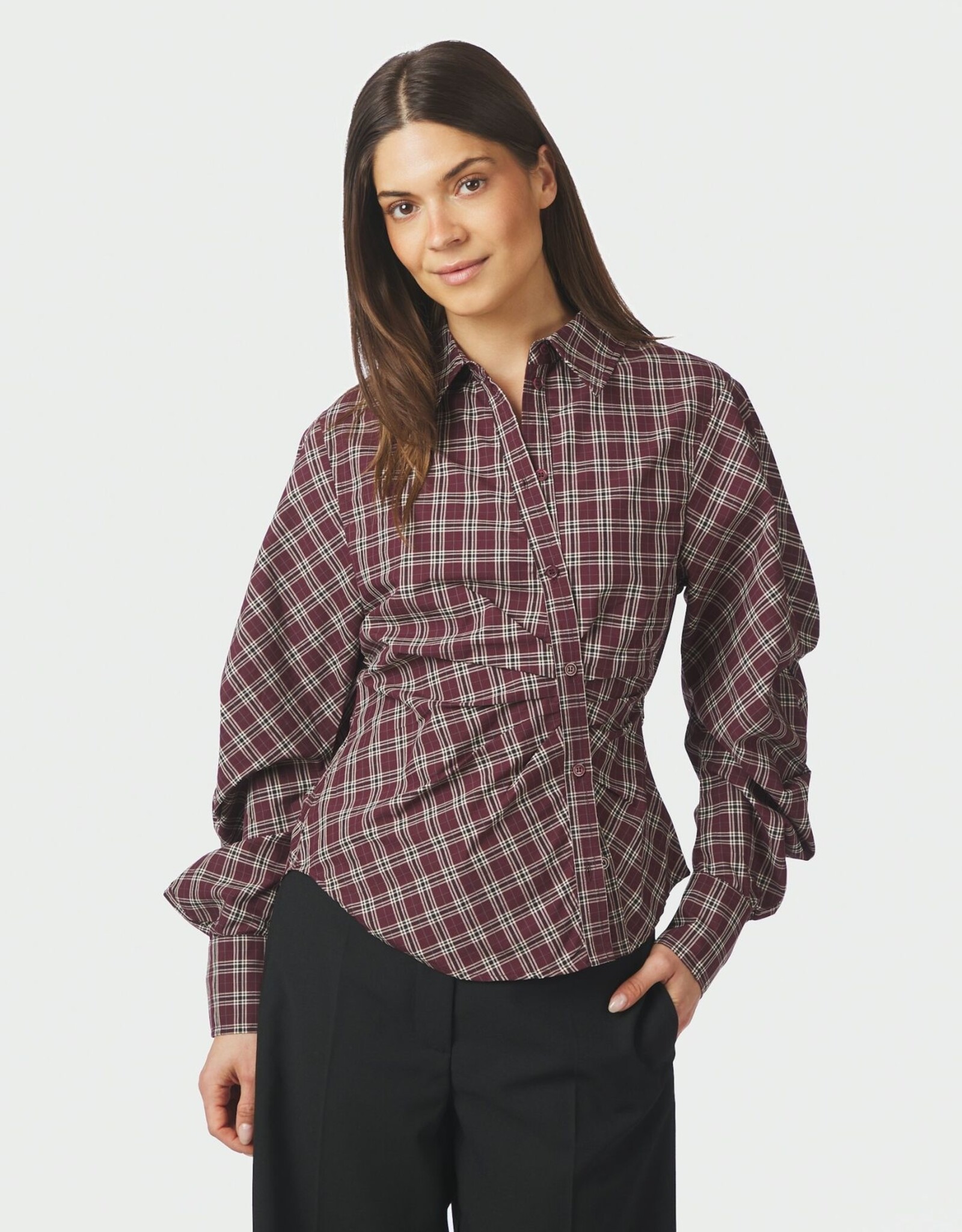 Blouse 'Neoella' - Plum - Neo Noir