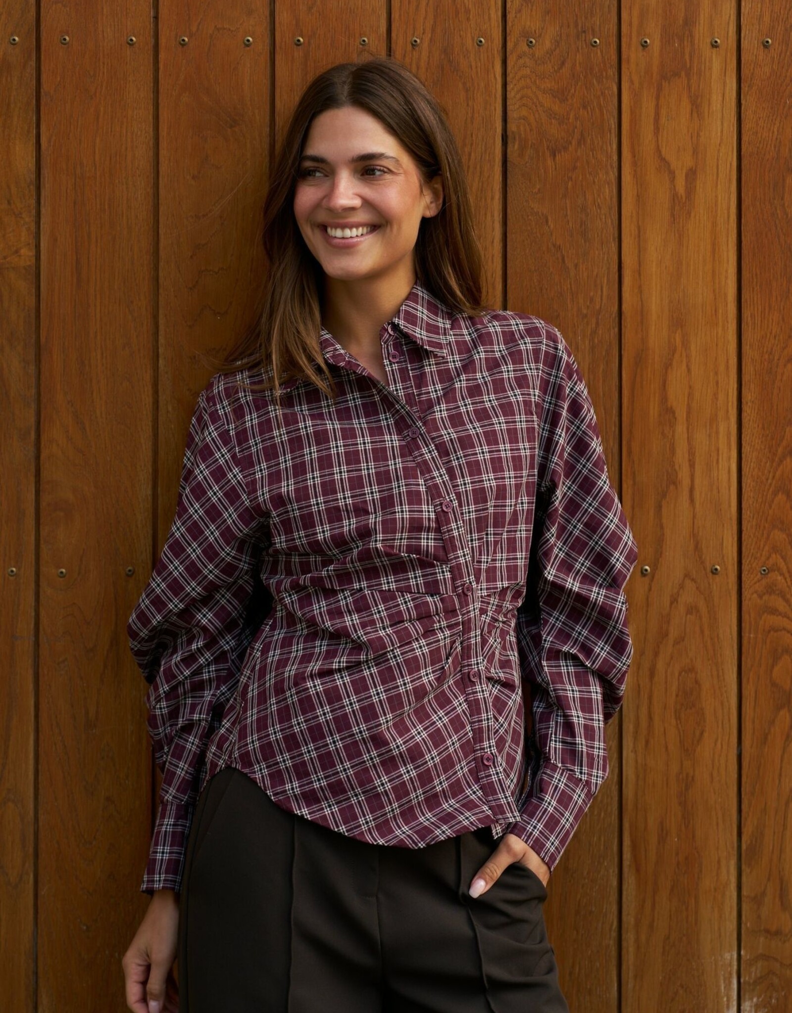 Blouse 'Neoella' - Plum - Neo Noir