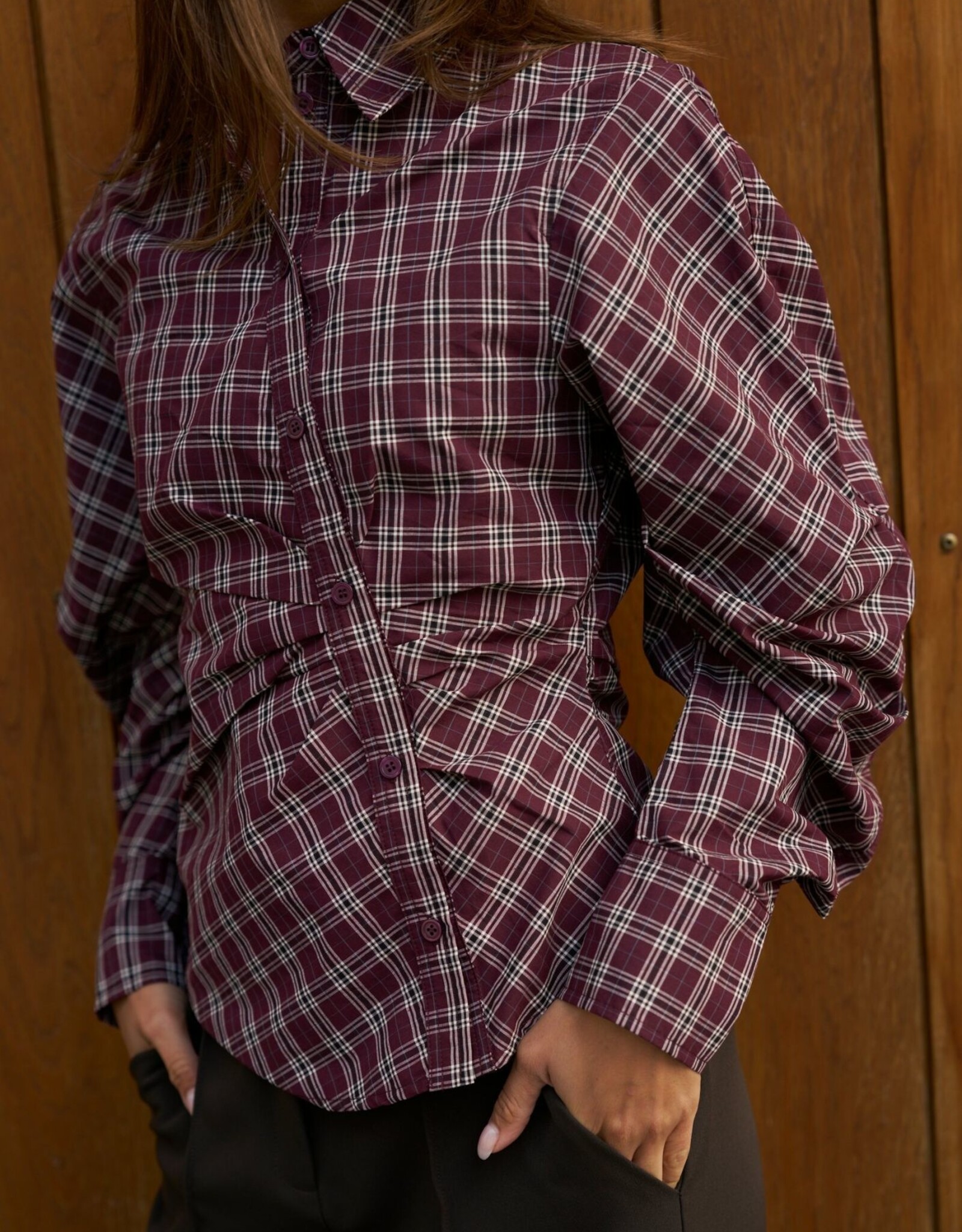 Blouse 'Neoella' - Plum - Neo Noir