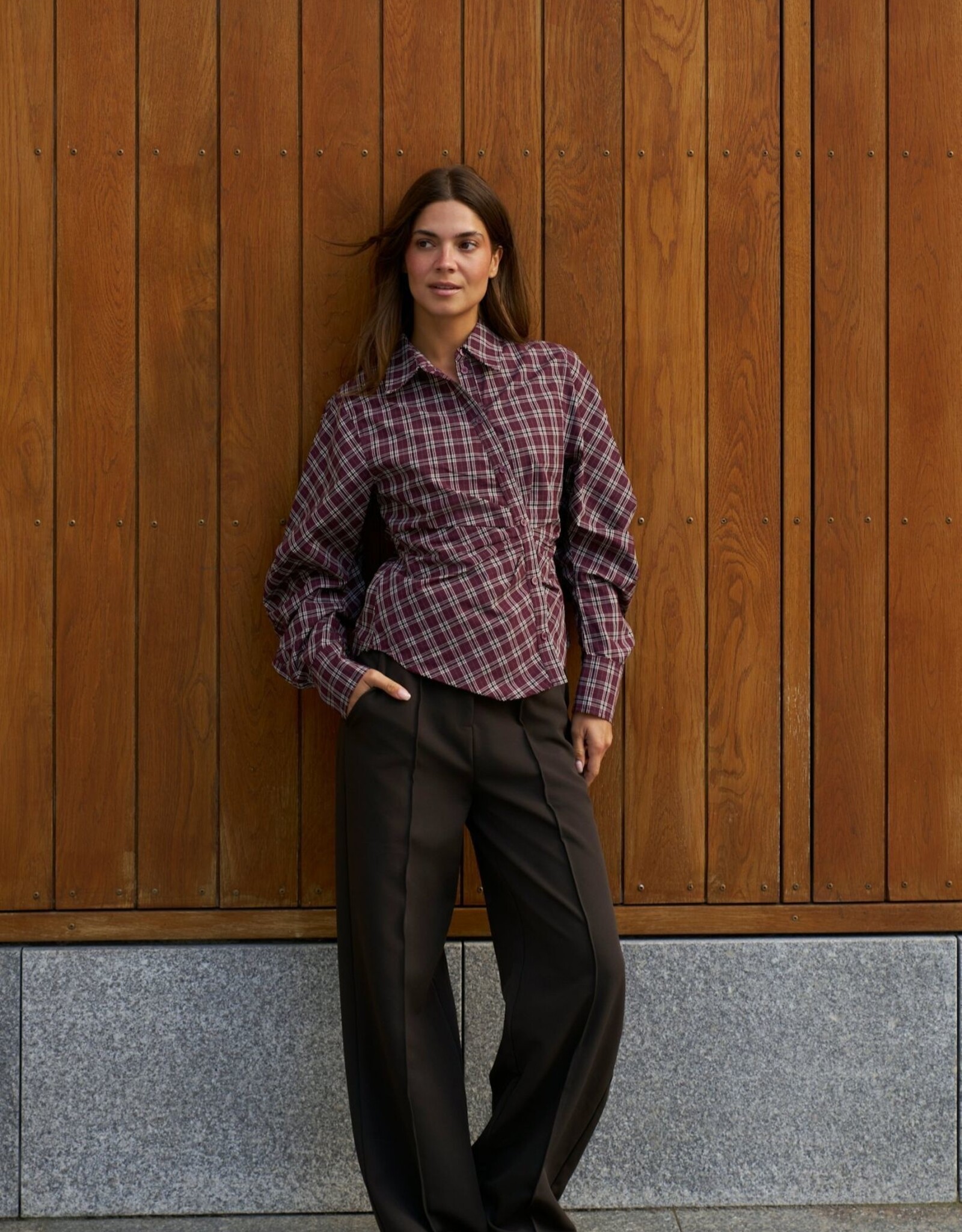 Blouse 'Neoella' - Plum - Neo Noir