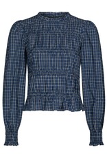 Blouse Check 'Marcia' - Blue - Neo Noir