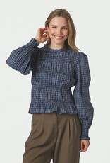 Blouse Check 'Marcia' - Blue - Neo Noir