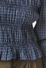 Blouse Check 'Marcia' - Blue - Neo Noir