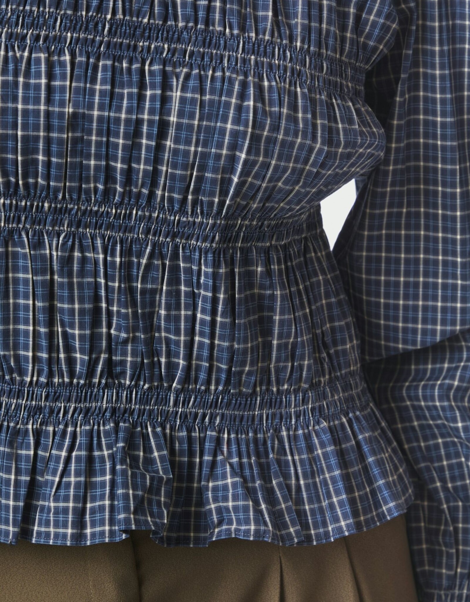 Blouse Check 'Marcia' - Blue - Neo Noir